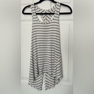 Beyond Yoga Tank Top Open Back Striped Size Small